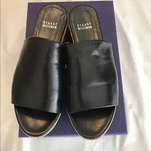 Stuart Weitzman Flatout Black Sandal